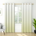 thumbnail image 5 of Nanqianyi Light Yellow White Ombre Blackout Curtains for Bedroom/Living Room, Energy Efficient Thermal Insulated Grommet Window Drapes 52" Wx84" L 2 Panels, 5 of 7