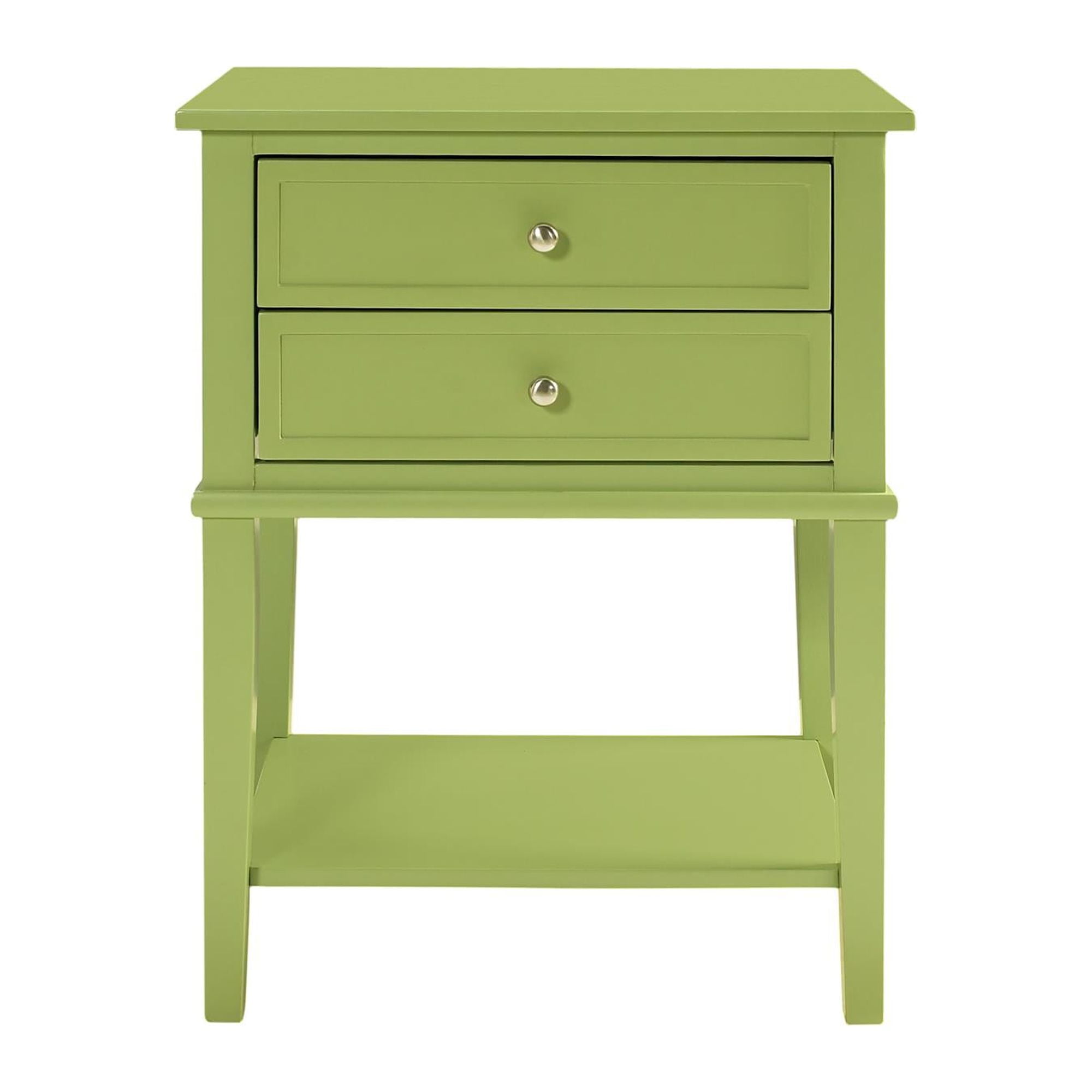 Ameriwood Home Franklin Accent Table with 2 Drawers Lime Green