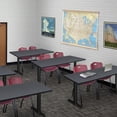 thumbnail image 2 of Regency Cain 48" x 24" Training Table Gray and 2 'M' Stack Chairs Burgundy (MTRCT4824GY47BY), 2 of 7