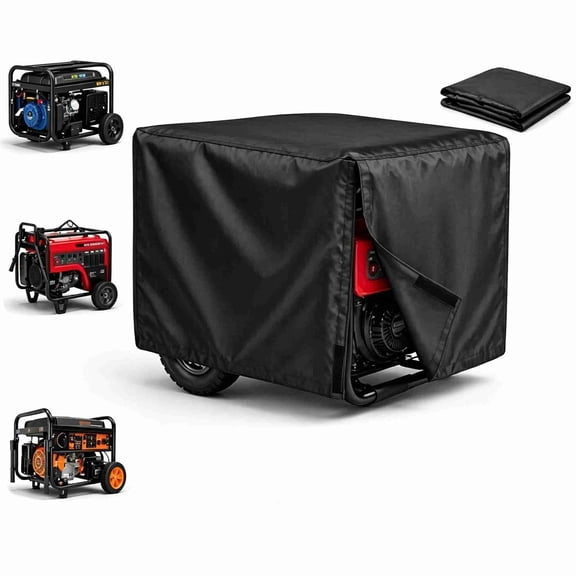 Generator Cover, 26x20x21 Inch Waterproof Universal Portable Generator Cover, Heavy Duty UV Wind Dust Resistant Outdoor Generator Protector with Side Access Flap