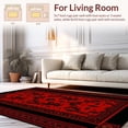 thumbnail image 2 of ODIKA 8'x10' Machine Washable Non-Slip Area Rug, Spooky Black Geometric Motif High Traffic Rug, Red, 26970, 2 of 7