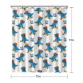 thumbnail image 5 of Skateboarding Dinosaur Pattern Shower Curtain 72"x84" ,Bathroom Decorative Shower Curtains Set with 12 Hooks,Modern Waterproof Washable Shower Curtain, 5 of 6