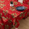 thumbnail image 4 of Christmas Tablecloth With 1 Chair Covers Waterproof Stain Polyester Dining Table Cover And Elastic Chair Slipcovers Holiday Party Decor With Snowflake, 4 of 6
