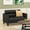 Black Faux Leather, variant on Furinno Brive Contemporary Tufted Loveseat, Black Faux Leather