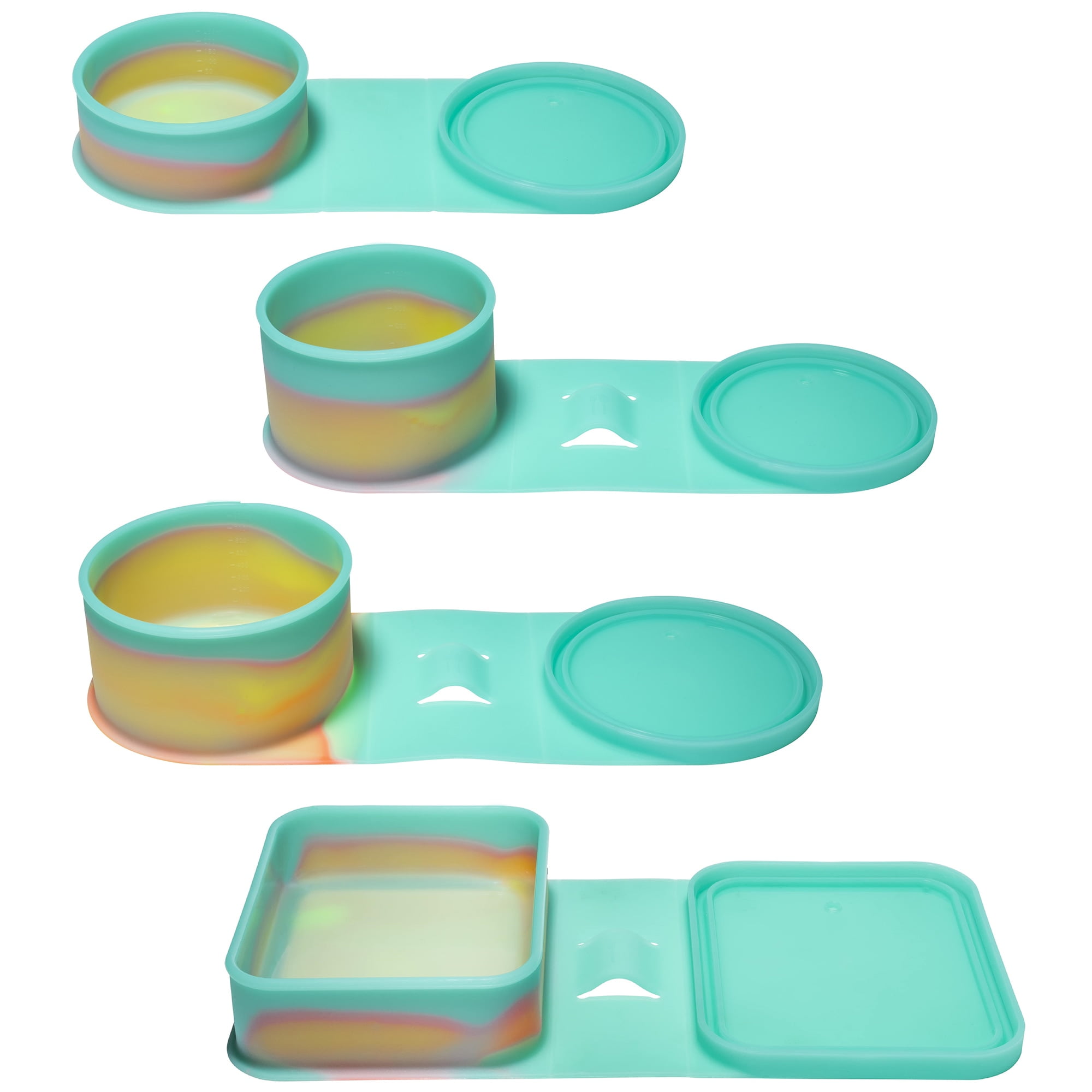 Silipint: Silicone Go Go Bowls: Set Of 4: Aurora - Sizes: 10