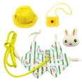 thumbnail image 1 of Vestido de mascota Set conejo Correa flor ropa cumpleaños diario moda Sandía_S Yuyangstore Arnés para vestido de conejo, 1 of 8