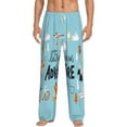 thumbnail image 2 of Goofa Let's Go on an Adventure Printed Soft Pajama Pants for Men, Wide Leg Comfy Casual Lounge Yoga Pants-Medium, 2 of 9