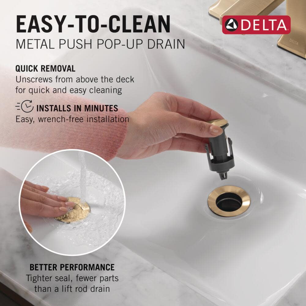 Delta Arvo Single-Handle Centerset Bathroom Faucet - 15840LF-BL - Matte Black
