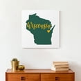 thumbnail image 4 of Creative Products Green and Yellow Wisconsin Pride 16 x 16 Canvas Wall Art, 4 of 5
