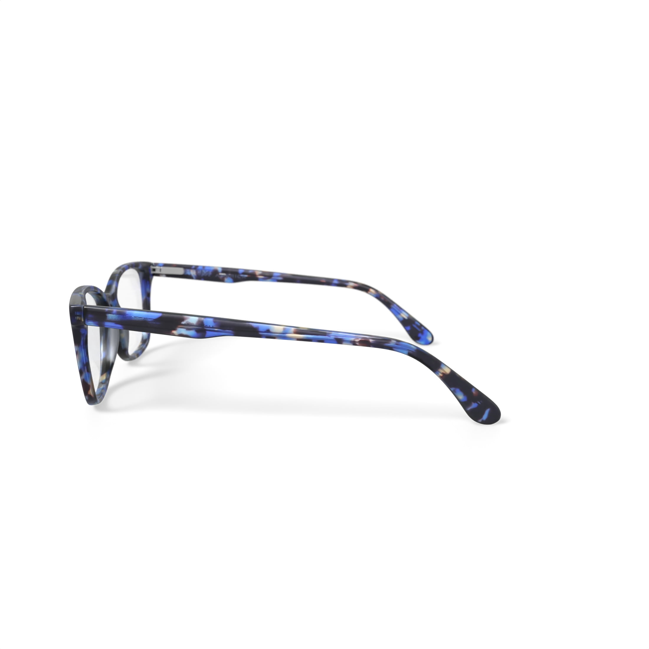 M America Women's Freeport Lapis Square Prescription Eyeglasses with Case, Blue Tortoise
