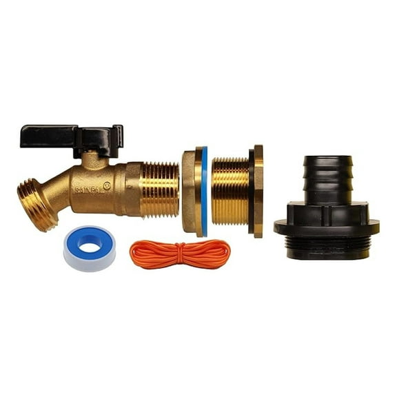 EarthMinded DIY Rain Barrel Diverter and Parts Kit, Prevents Overflow