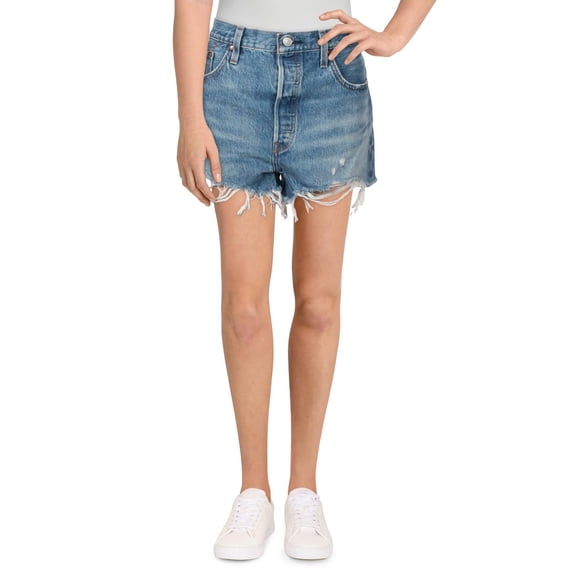 Levi's Womens 501 Original Button Fly High Rise Cutoff Shorts