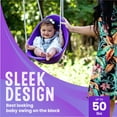 thumbnail image 3 of Coconut Baby Swing, Toddler Swing, Baby First Swing, Easy Installation, Ages 9 Months and up, Purple, 3 of 7