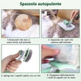 thumbnail image 4 of Cepillo verde para perros y gatos, cepillo depilatorio autolimpiante, cepillo de aseo para perros y gatos, cepillo depilatorio de un solo paso, apto para mascotas, cepillo de cerdas cortas, cepillo de, 4 of 5