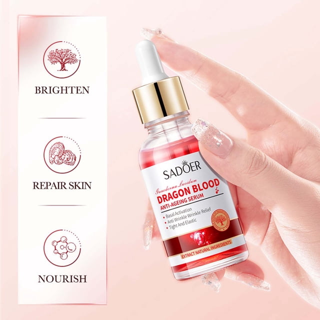 Suero Facial Reafirmante y Rejuvenecedor de Ganoderma | Hidratante, Iluminador y Anti-Edad | Fórmula Nutritiva Voluminizadora | Textura Suave | 30 ml | Para Todo Tipo de Piel