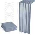 thumbnail image 1 of 2 Paquete 10 Pies Chifón Mesa Camino, 28 x 120 Pulgadas Rústico Gasa Mantel Transparente Boda Mesa Camino para Boda Nupcial Fiesta Mesa Decoraciones, Polvoriento Azul, 1 of 6