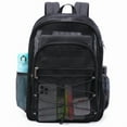 thumbnail image 2 of Tinyat Mesh Backpack for Women Men See Through Solid Color Bags Stadium Approved Shoulder Bag for Travel Swim Outdoor, 2 of 7