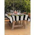 thumbnail image 2 of Outdoor Tablecloth with Umbrella Hole and Zipper, Christmas Rectangle Table Cloth 60x84 Inch Waterproof Tablecloth, Country Gnomes Pine Branches Star Bell Striped Picnic Table Cover for Patio Camping, 2 of 7