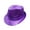 Purple Adult, variant on UDIYO Western Sequin Fedora Hat Glitter Sequin Hat Solid Color Dance Hat Retro Disco Cap Unisex Costume Cap for Women Men Party Props Supplies