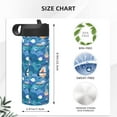 thumbnail image 4 of Pofeuu Watercolor Ships Print 18oz Sports Insulated Kettle, Sports Bottle Water Bottles For Men Women For Gym Hiking Camping Running Mountain Bike Outdoor Sports, 4 of 8