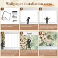 thumbnail image 5 of Peel and Stick Wallpaper Wall Murals Floral Flower Tree Modern Sage Green Decorative 100"H x 144"W Removable PVC Wall Paper Self-Adhesive Wall Paintings Art Decor for Bedroom Living Room, 5 of 7