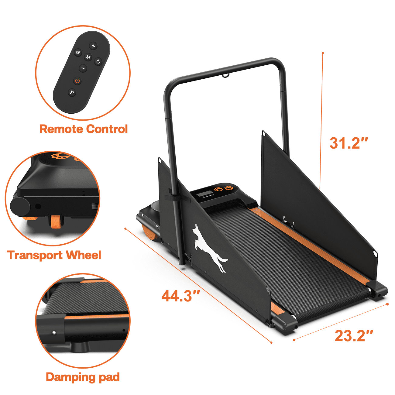 FYC Pet Dog Treadmill Portable Exercise Treadmill Running Machine for Small and Medium Dog Breeds