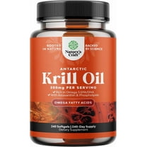 Natures Craft 2000mg Antarctic Krill Oil Omega 3 Supplement for Heart & Brain Health Support, 240 Ct
