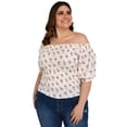 thumbnail image 1 of Blusa campesina Zenobia Tallas Extras 11459 Blanco 42, 1 of 7