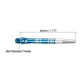 thumbnail image 2 of Uxcell 35mm Dart Shafts, 2BA Thread Aluminum Dart Stems - 3 Pack Blue 45mm, 2 of 5