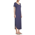 thumbnail image 3 of Time and Tru Women's Maxi Dress with Short Sleeves, 3 of 6
