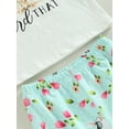thumbnail image 5 of Toddler Kid Baby Girls Western Outfits Short Sleeve T-shirt Tops +Cow Print Flared Pants Summer Country Clothes, 5 of 7