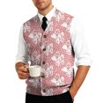 thumbnail image 6 of Mens Valentines Day Sweater Vests V Neck Sleeveless Cardigan Vest Knitwear, 6 of 7
