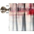 thumbnail image 6 of Grey and Red Valance Curtain Abstract Art Painting Print Rod Pocket Valance Window Treatments 1 Panel Short Curtains for Kitchen Farmhouse Living Room Bathroom Decor 54 x 18 in, 6 of 6