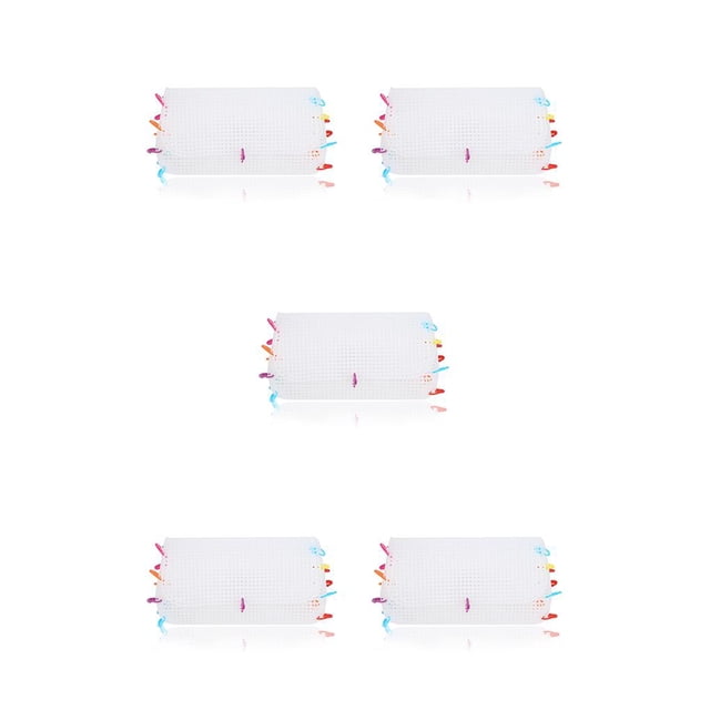 Inteprter Tela de malla de plástico para hacer cartera, bolso cruzado, alfombra de rejilla, hilo de coser, manualidades, suministros para Type5 NO5