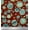 Brick Red, variant on Soimoi Blue Cotton Duck Fabric Artistic Flower & Geometric Print Fabric by the Yard 42 Inch Wide