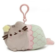 GUND Pusheen Plush Stuffed Animal Mermaid Backpack Clip