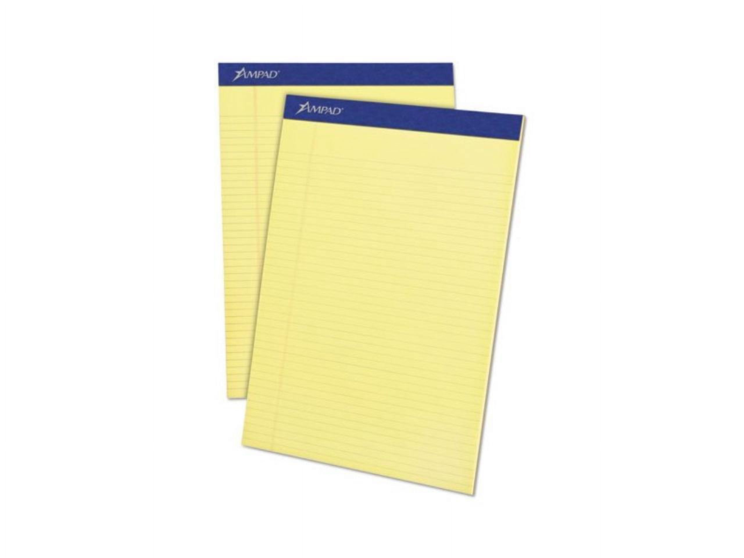 Legal Ruled Pads Narrow Rule, 8.5 x 11.75, Canary, 50 Sheets, 4/Pack