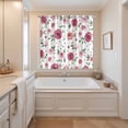 thumbnail image 3 of Curtains 84 Inches Long 2 Panels, Pink Flowers Grommets Window Treatment Curtain, Simple Romantic Botanical Floral Leaves Thermal Curtains Drapes for Living Room/Bathroom, 3 of 9