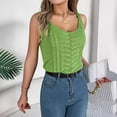 thumbnail image 3 of Summer Casual Solid Color V-neck Hollow Top Holiday Women's Sweater, 3 of 8