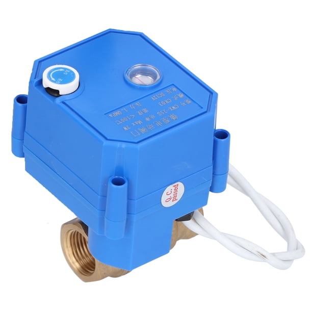 Válvula De Bola Eléctrica, Nivel De Protección IP67 1.0Mpa Presión Máxima De Trabajo DC 12V Válvulas De Bolas Motorizadas De Latón BSP Duraderas Para Tratamiento De Agua