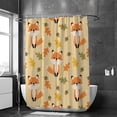 thumbnail image 2 of Coolnut Bath Shower Curtain Liners Cute Fox and Autumn Leaves 66x72in Polyester Waterproof with 12 Curtain Hooks, 2 of 5