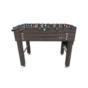 KICK Quad 48″ 4-in-1 Multi Game Table (Brown) - Foosball, Billiards/Pool, Glide Hockey and Table Tennis