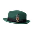 thumbnail image 2 of Segolike Fedora Trilby Hat for Travel Costume Accessory Wedding Party Cosplay Green, 2 of 8