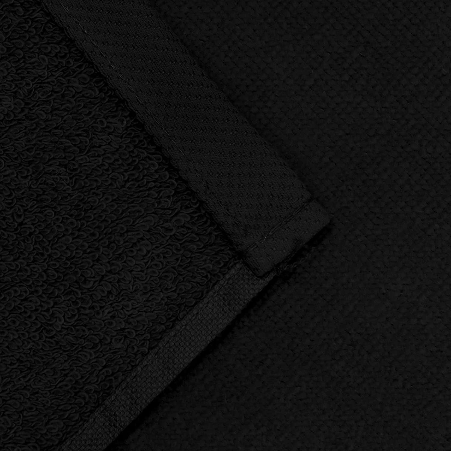 Beachland - Solid Beach Towel 30 x 60 inch Pool and Resort Style - 100% Cotton - Extra Soft and Absorbent (Black, 1 Towel)