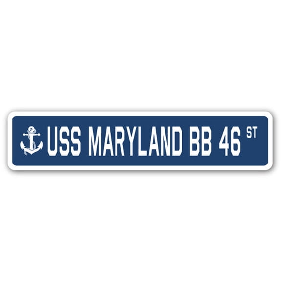 USS MARYLAND BB 46 Street Sign us navy ship veteran sailor gift