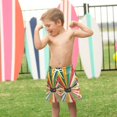 thumbnail image 4 of FORMRS Boys Swim Trunks Quick Dry Mesh Liner Boardshorts Sizes XS-XL, Colorful Cat, 4 of 7