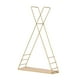 thumbnail image 4 of Estantería triangular de pared de madera para almacenamiento, estantería multiusos para colgar en la pared. Dorado, 4 of 9