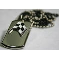 thumbnail image 3 of NASCAR RACING FLAG NECKLACE STAINLESS STEEL  DOG TAG PENDANT FREE ENGRAVING, 3 of 9