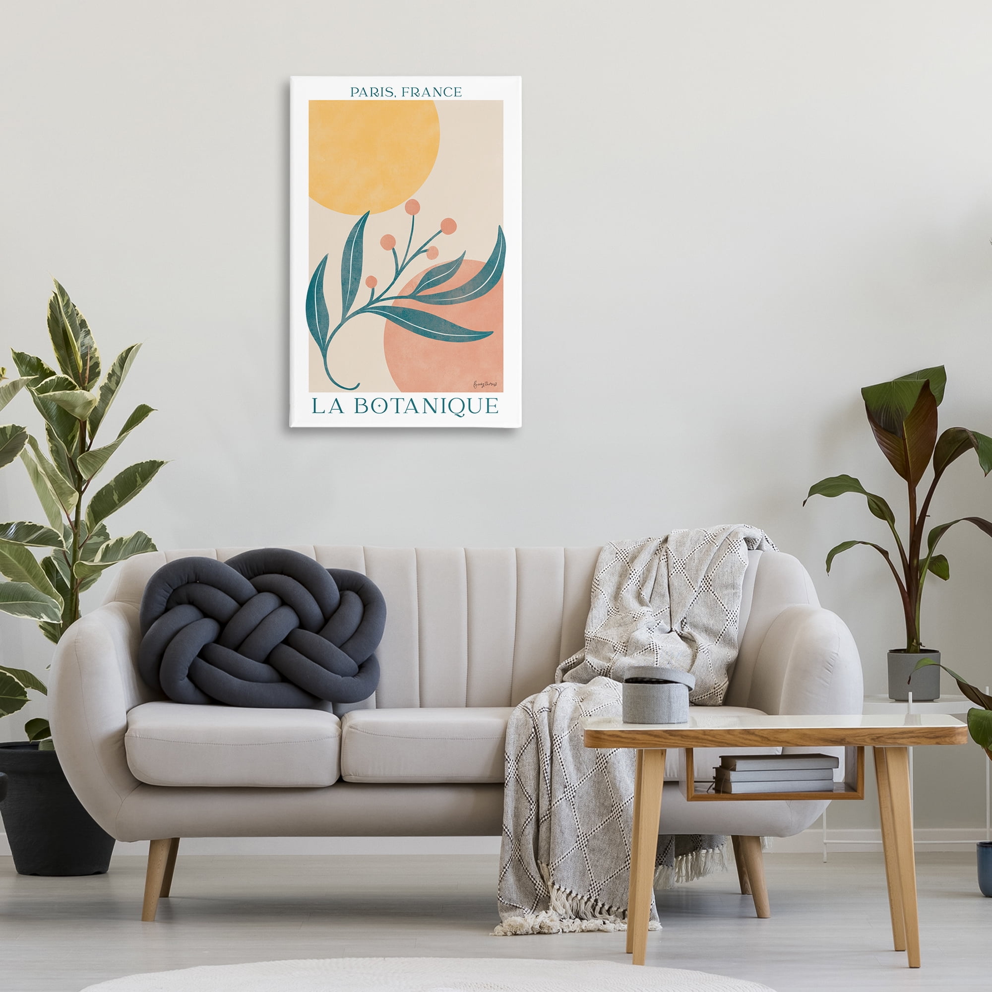 Stupell Industries French Botanical Poster Botanical & Floral Painting Gallery Wrapped Canvas Art Print Wall Art, 24 x 36