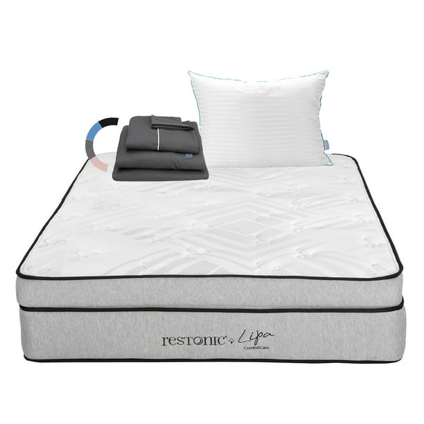 Colchon Queen Size Lipa+Almohada Royal+Sabanas Royal